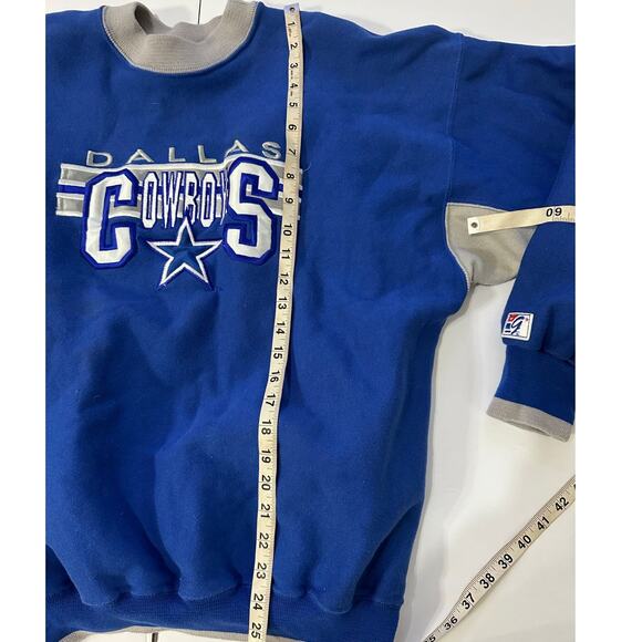 Dallas Cowboys Sweatshirt Vintage Large The Game 1980s Blue Cotton Crewneck - Picture 6 of 9